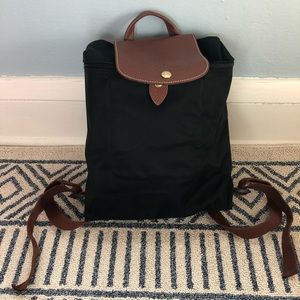 Longchamp travel backpack black
